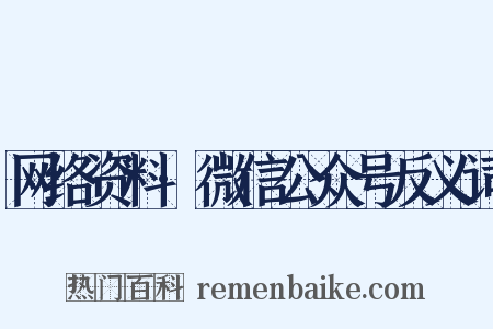 网络资料·微信公众号反义词是什么意思的图片